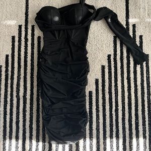 Oh Polly Black Midi Dress